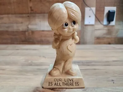 R&W Berries Co #9011  Our Love Is All There Is  Figurine Statue - Vintage 1971 • $12.59