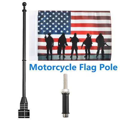 DIY Motorcycle Bike USA America Flag Pole Rear Luggage Rack Mount For Harley • $18.23