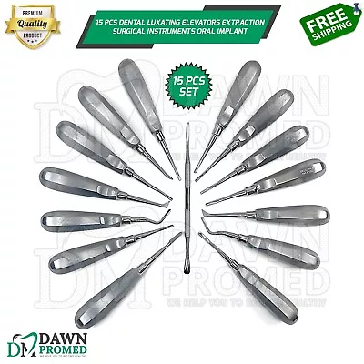 $28.90 • Buy 15 Pcs Dental Luxating Elevators Extraction Surgical Instruments Oral Implant