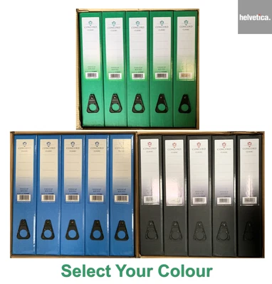 £19.95 • Buy (5-Pack) Concord Foolscap A4 Boxfile Document Storage Box File (Black Blue Green