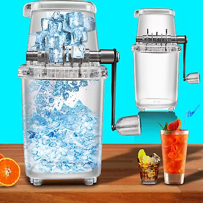 Manual Ice Crusher Shaver Portable Shredding Machine Hand Snow Cone Maker Party • $24