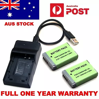 Battery / USB Charger For Canon PowerShot G5 X G7 X G9 X AUS STOCK BRAND NEW • $20.88