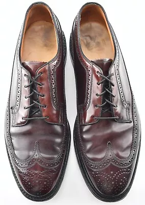 $184 • Buy Florsheim 11.5d #8 Shell Cordovan Vintage Longwing V Cleat Shoes 97626