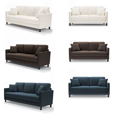 2/3-Seater Teddy Velvet Sofa Modern Couch Loveseat Settee Home Living Room NEW • $199.91