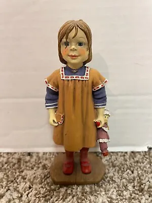 Vintage Norway CANDY Design Girl With Doll Figurine - FREE SHIPPING !! • $34.99