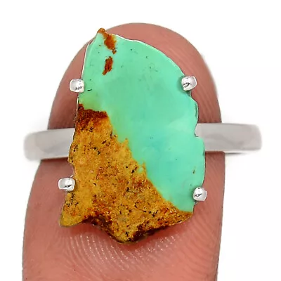 Natural Mexican Turquoise 925 Sterling Silver Ring Jewelry S.9.5 CR40176 • $15.99