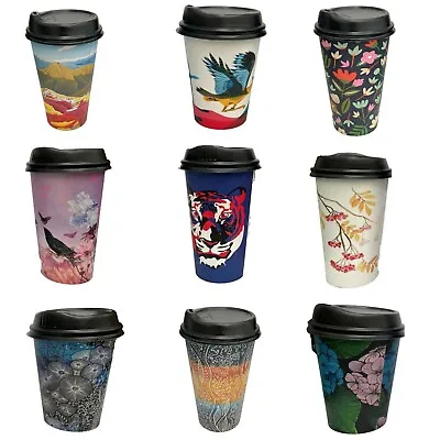 Paper Coffee Cup Patterned Bio Disposable Arts Paper Coffee Cups Bulk 8/12/16oz • $59.95