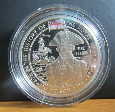2009 Guernsey Channel Island Ltd Ed Boxed Proof Silver Lord Nelson £5 Coin • £29.99