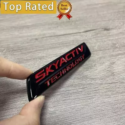 Gloss Black & Red SKYACTIV TECHNOLOGY Rear Trunk Emblem Badge For CX-5 MX-5 3 6 • $15.64