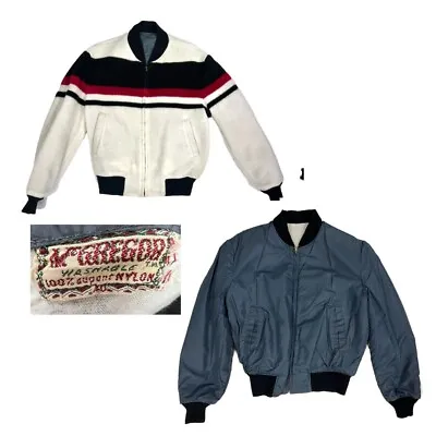 MCGREGOR Mens Zip Waist Jacket VTG Reversible Color Block 1950S 46 Chest M/L • $609.84