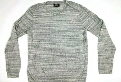 ROCK & REPUBLIC Men's Thin Sweater Sz Large Gray Heather Long Sleeve V-Neck • $12