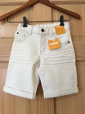 NWT Gymboree Boys Shorts Cream Jean Kid Boy Sizes Adjust Waist Many Sizes • $12.95