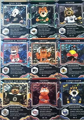 2021-22 Upper Deck MVP Mascot Cards You Pick The Card Cracked Ice Sparkle GRITTY • $6.99