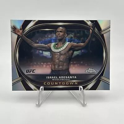 Israel Adesanya 2024 Topps Chrome UFC Countdown Refractor Insert SSP #COU-23 • $12