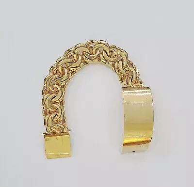 10k Yellow Gold Chino Link ID Bracelet 9.5 Inches Solid For Men's 10kt Real • $11694.20