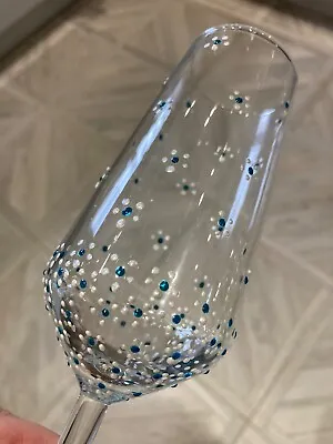 Hand Painted Champagne Glass Hand Decorated Prosecco Glass.GIFT WRAPPED • £9.99