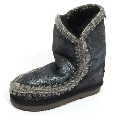 G4124 Stivale Bimba Girl MOU ESKIMO Dark Grey Metallic Effect Boot Kid • $233.45