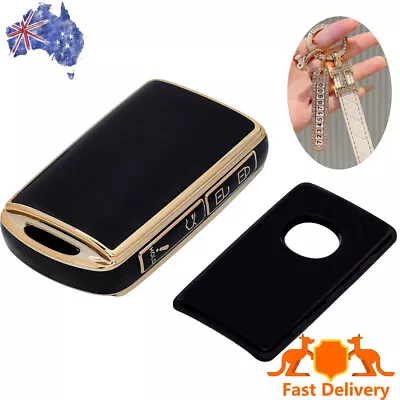 Car Key Fob Case Cover Chain For Mazda 3 6 Hatchback CX-5 CX-30 CX-9 CX-12 Black • $18.99