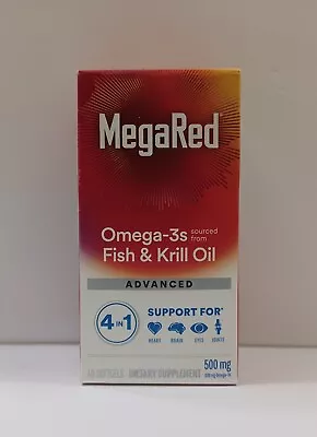 Schiff MegaRed Advanced 4 In1 500 Mg Omega 3 Supplement - 40 Count Exp 09/2024 • $18.95