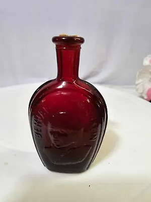 Vintage Wheaton Miniature Ruby Red Glass Benjamin Franklin Bottle • $19.99