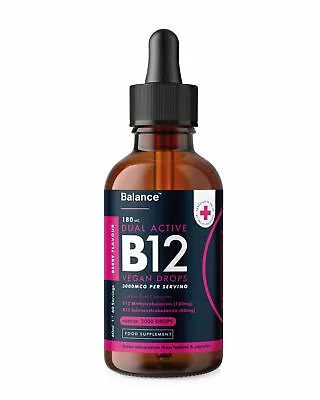 £17.95 • Buy Revitalize With Balance B12 Liquid Drops - Combat Fatigue With 3000mcg Per 60ml