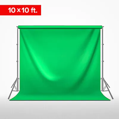 [1X] 10x10 Ft. Green Screen Muslin Backdrop For Photo Video Home Studio • $25.60