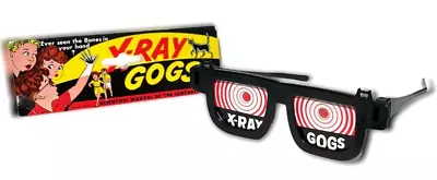 Retro X-RAY GOGGLES GLASSES Hypnotic See Thru Skin Bones Clothing Joke Gag Prank • $10.89