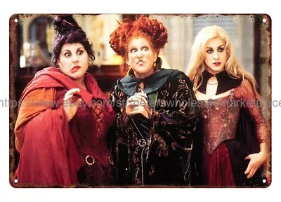 1993 Hocus Pocus Movie Metal Tin Sign Old Ads Hang Tin Signs • $18.93