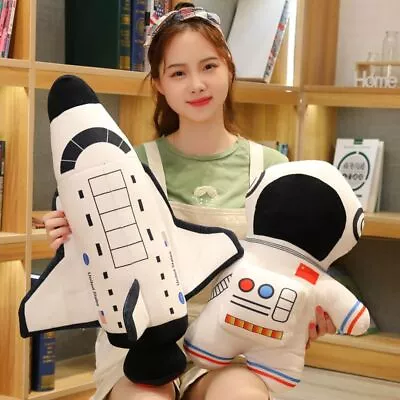 New Plush Astronaut Spaceship Toy Stuffed Soft Doll Cartoon Pillow Kids Toys- • £13.80