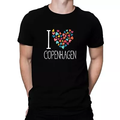 I Love Copenhagen Colorful Hearts T-Shirt • $24.99