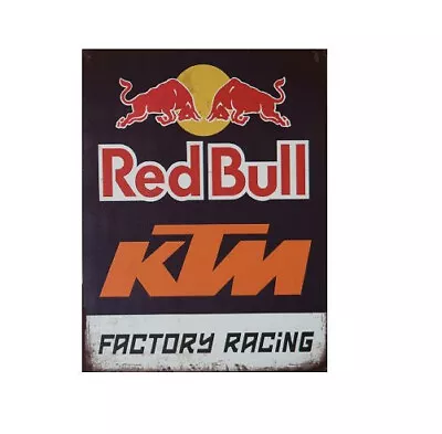 KTM Racing Motorcycle METAL RETRO SIGN KITCHEN CAVE GARAGE A5 A4 • £5.49