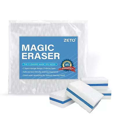 ZETO Magic Eraser Sponges - Multi-Functional Cleaning Pads Magic Sponge Melam... • $17.75
