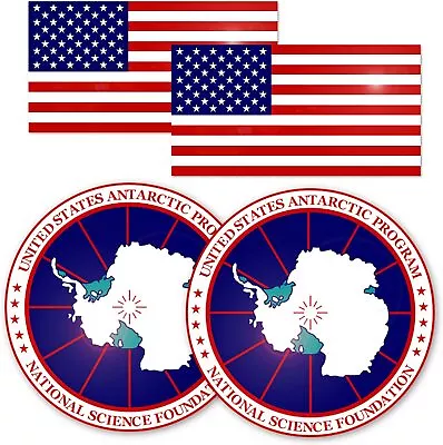 US Antarctic Program (USAP) Stickers - 3.5'' Sticker Pack (Bonus Flag Stickers!) • $5.99