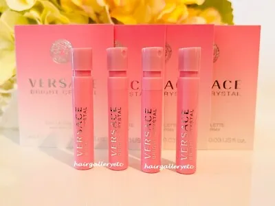 4 Versace Bright Crystal Eau De Toilette Spray Sample Vial Perfume 1 Ml FRESH • $12.99