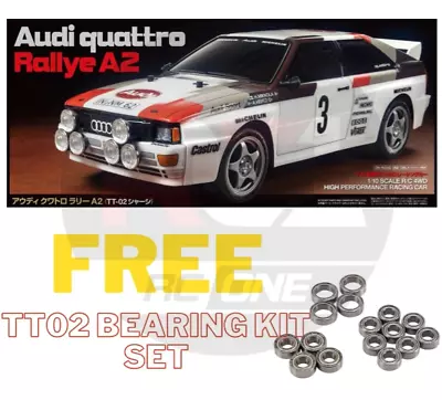 Tamiya 58667 1/10 RC Audi Quattro Rallye A2(TT-02) W/ ESC&MOTOR+FREE Bearing Kit • $249.99