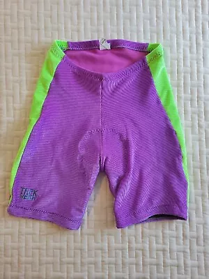 Vintage 80's Trek Wear Women's Medium Padded Cycling Shorts Purple USA Made • $6