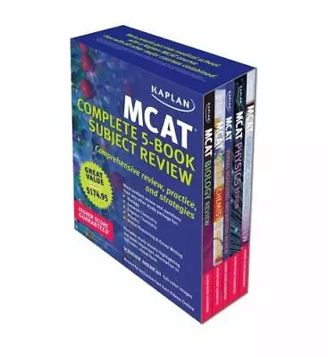 Kaplan MCAT Review: Complete 5-Book Series (Kaplan MCAT Complete Subject Review  • $13