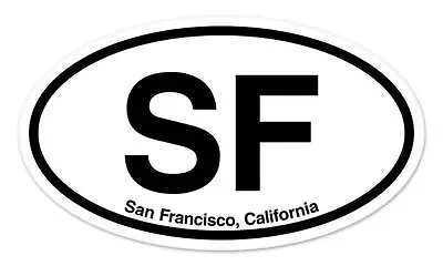 SF San Francisco California Car Window Bumper Sticker Decal 5  X 3  • $3.89