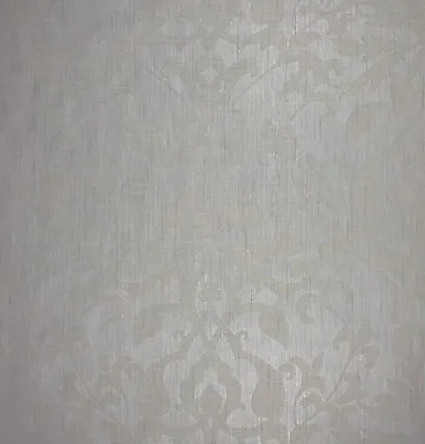 Embossed Flocking Wallpaper Ivory Flock Textured Flocked  Damask Velvet Rolls 3D • $3.90