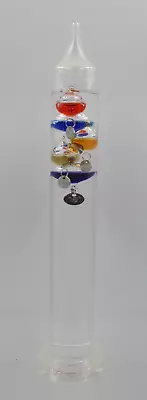 Galileo Thermometer 28cm (11 ) With 5 Bubbles Boxed • £12