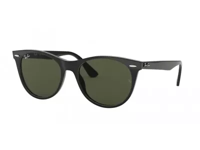 Sunglasses Ray Ban RB2185 Black Green G15 Wayfarer II 901/31 • $127.28