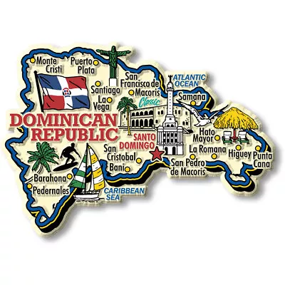 Dominican Republic Jumbo Country Magnet By Classic Magnets • $8.99