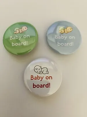 3 X BABY ON BOARD 32mm PIN BADGES  • £2.99