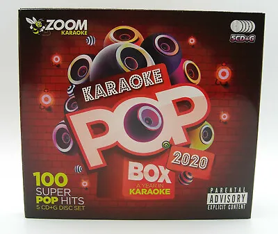 Zoom Pop Box 2020 100 Super Pop Hits 5 CD+G Karaoke Discs • £11.99