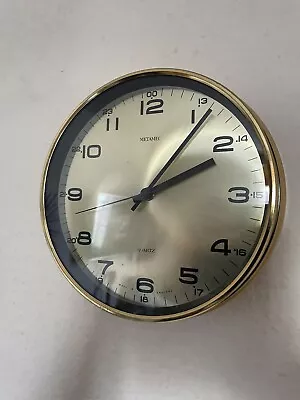 Vintage Metamec Wall Clock Starburst Metallic Face Mid Century Modernist MCM Era • £24.99