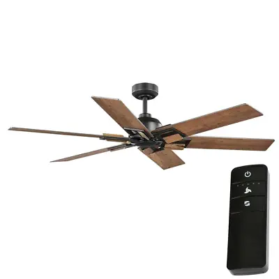 60 In. Winderige Indoor Matte Black Ceiling Fan With Remote Control And Downrod  • $178.64