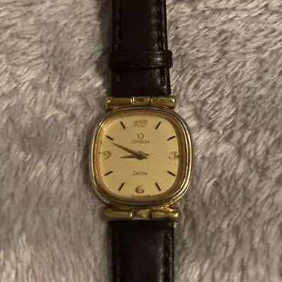 Omega Devill Watch Ladies Quartz Cushion 21mm Gold Vintage Swiss Made • $130