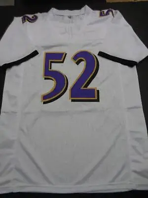 Ray Lewis Baltimore Ravens Autographed Custom Football Jersey GA Coa • $120