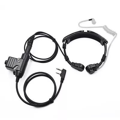 Tactical U94 PTT Throat Mic Earpiece Headset For Baofeng BF-F8+ BF-F8HP BF-V9 • $14.45