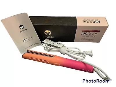 Calista AirGlide Cool Breeze Styler Flat Iron Curl Straighten Peach Mai Tai Pink • $19.95